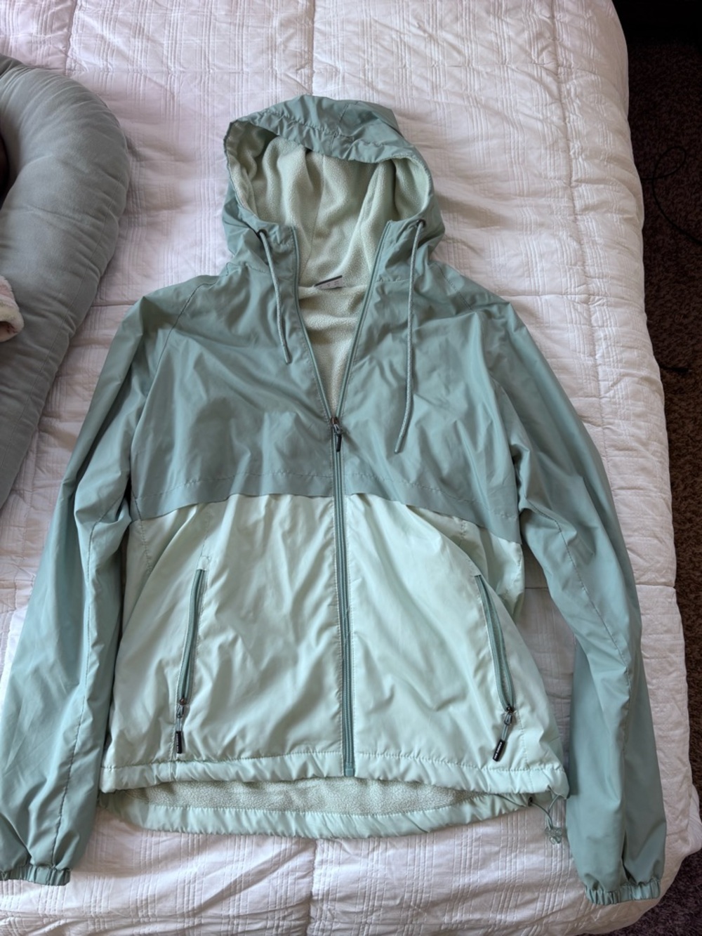 New Balance Mint Green Two-Tone Windbreaker Jacket